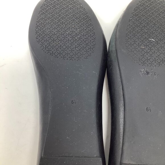 Tory Burch 'Everly' Cap-Toe Leather Ballet Flats 6.5 black *worn only once* EUC - Picture 7 of 7